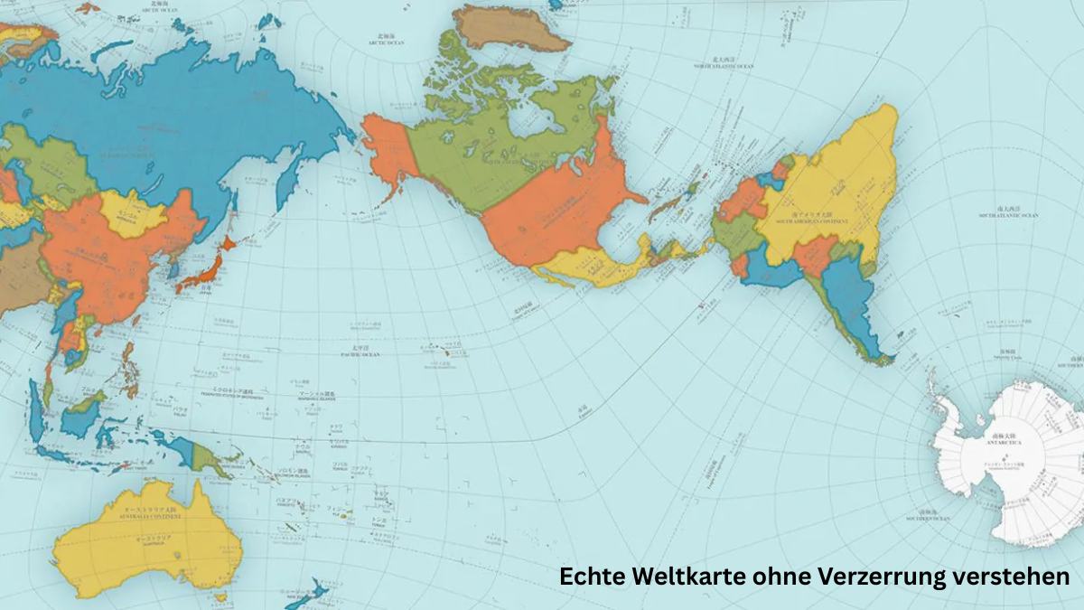 Weltkarte ohne Verzerrung